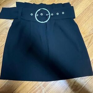 Zara Skirt black with belt Size S